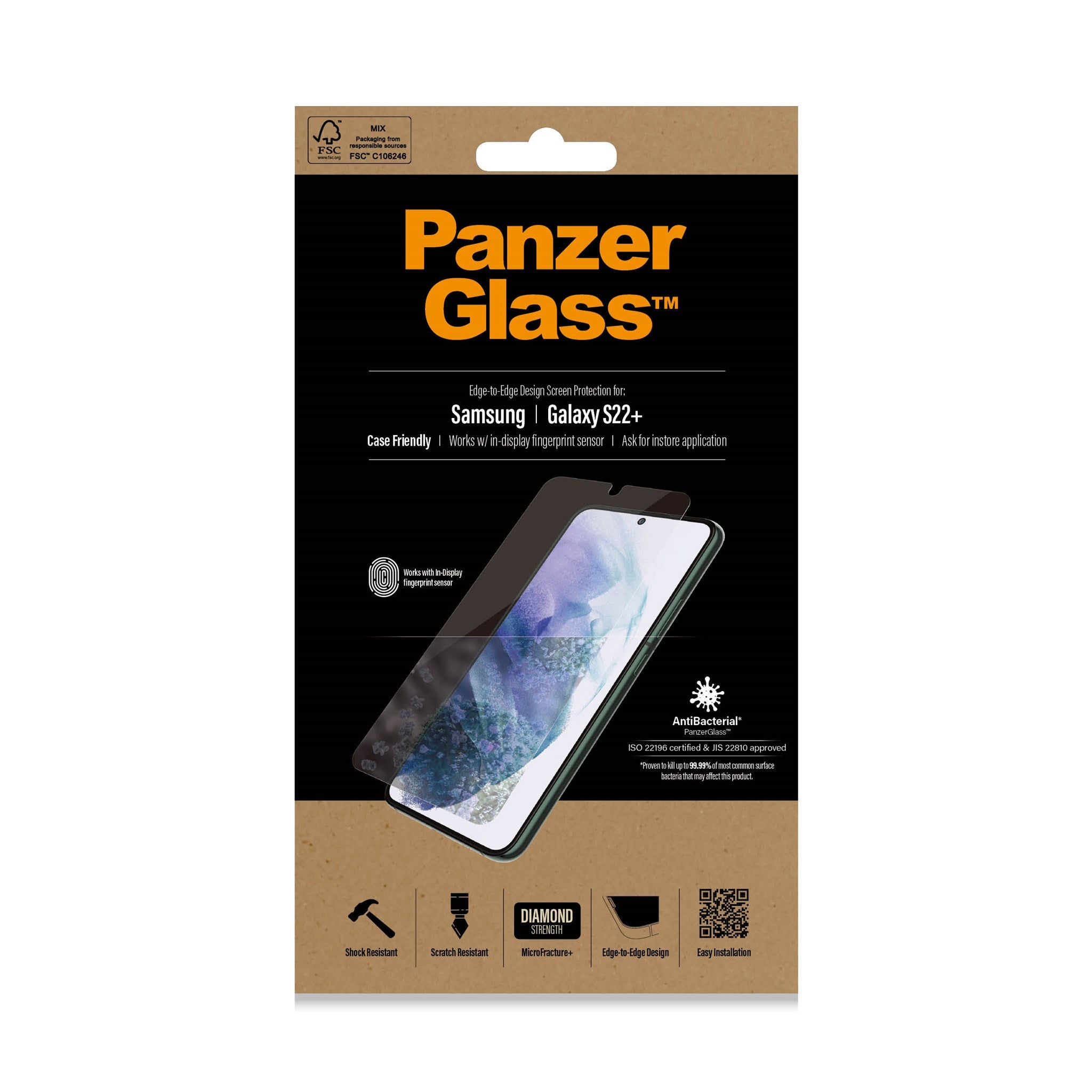 PanzerGlass® UltraForce1 Samsung Galaxy S22+ | Screen Protector